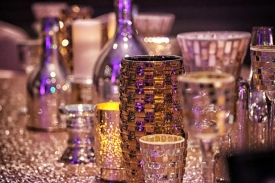 Detail of Specialty Table Glassware at Special Celebration at the Red Oak Ballroom in Fort Worth, Sundance Square Detail of Specialty Table Glassware at Special Celebration at the Red Oak Ballroom in Fort Worth, Sundance Square