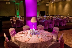 Colorful room set with Custom Table Overlays, Chair Covers and Ties, Wedding at the Red Oak Ballroom in Fort Worth, Sundance Square. Colorful room set with Custom Table Overlays, Chair Covers and Ties, Wedding at the Red Oak Ballroom in Fort Worth, Sundance Square.
