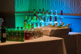 Colorful Bar Setup at the Red Oak Ballroom in Fort Worth, Sundance Square Colorful Bar Setup at the Red Oak Ballroom in Fort Worth, Sundance Square