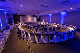 Dramatic Wedding Ceremony Room with uplighting, at the Red Oak Ballroom in Fort Worth, Sundance Square Dramatic Wedding Ceremony Room with uplighting, at the Red Oak Ballroom in Fort Worth, Sundance Square