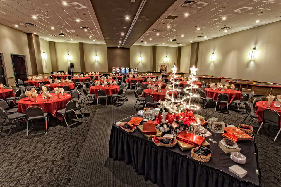 Festive Holiday Party in Red and White, Corporate Socials at the Red Oak Ballroom in Austin