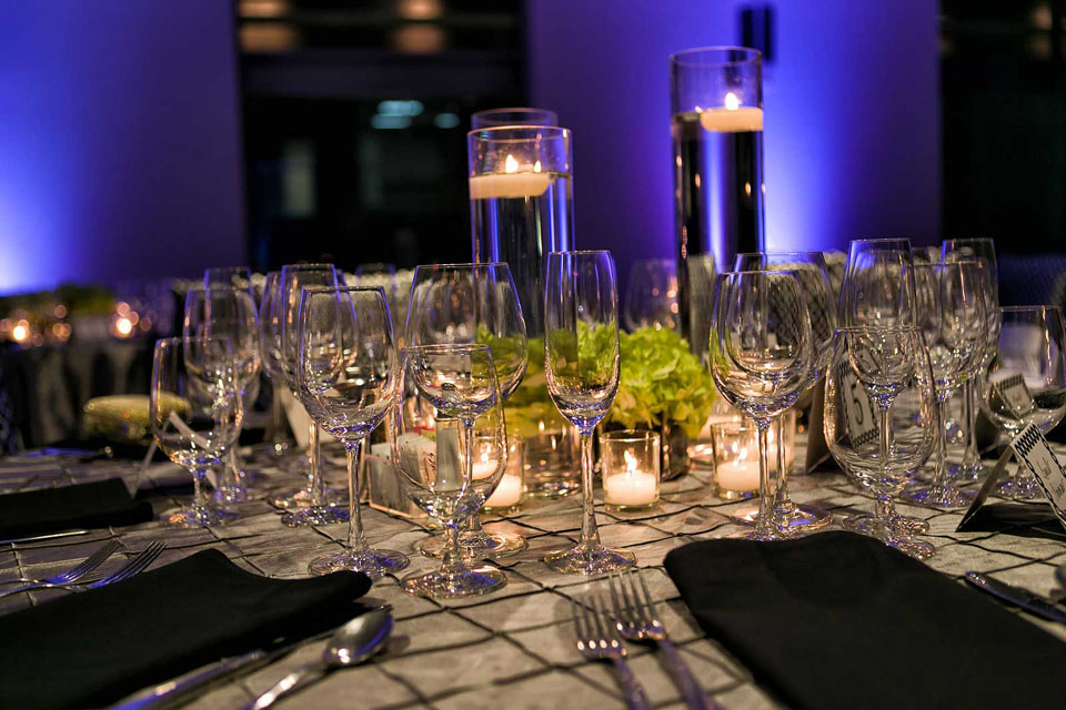 Norris Centers Houston CityCentre Corporate Celebration with special glassware