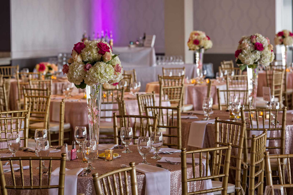 Red Oak Ballroom Houston CityCentre Special Celebration with optional bamboo chairs