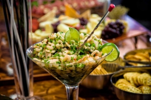 Red Oak Ballroom catering of a Martini Ceviche Display