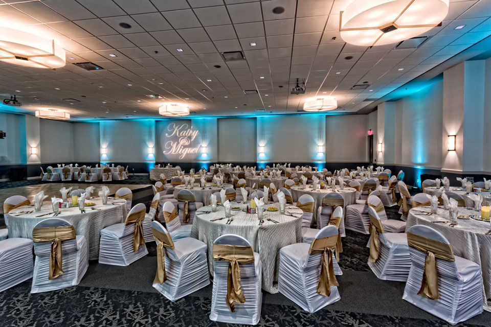 Wedding Celebration setup in San Antonio Red Oak Ballroom A