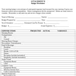 Meeting Budgeting Worksheet Download from Norris Centers