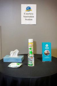 Norris Centers COVID-19 Hygiene/Sanitizing station
