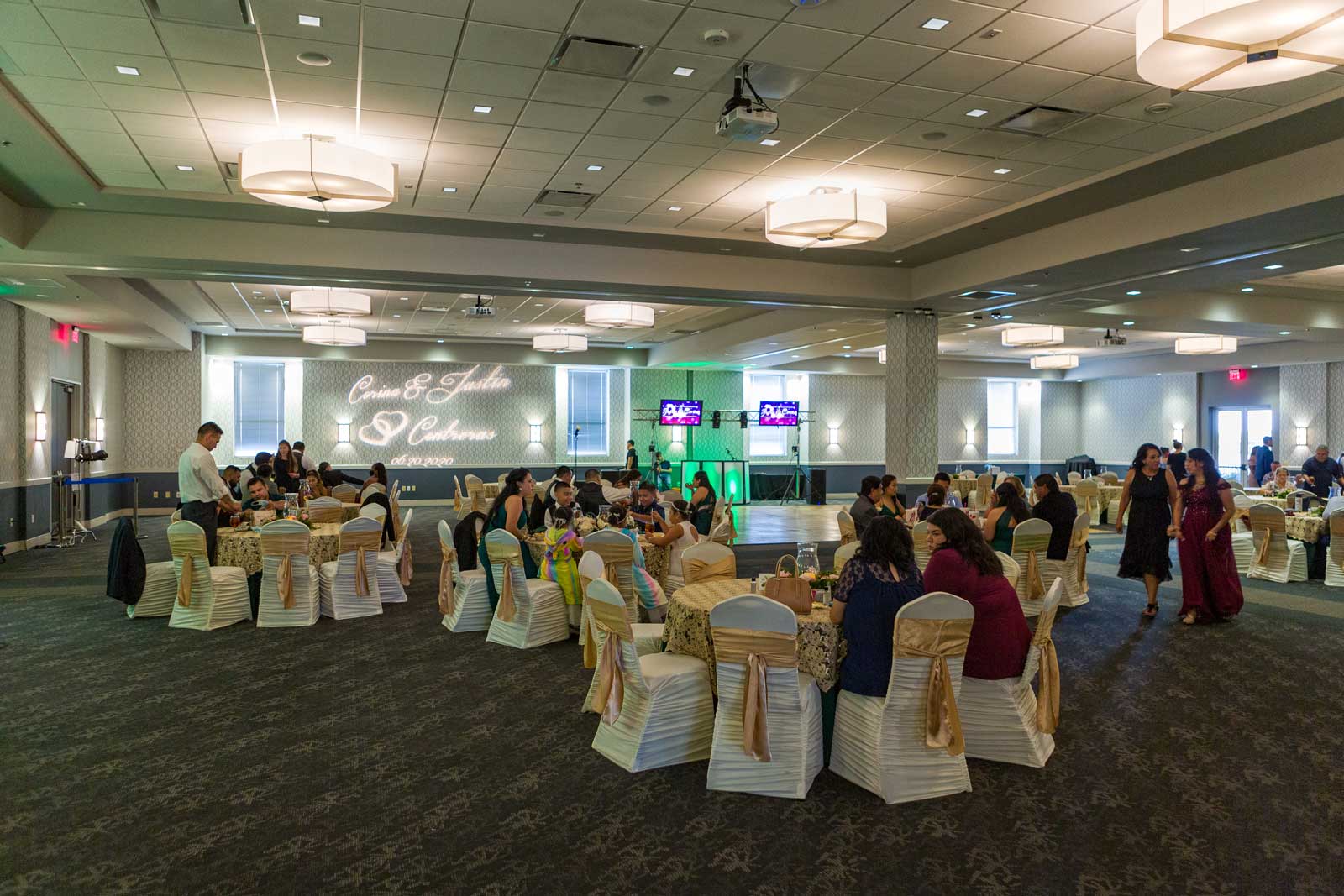 Quinceañera setup in San Antonio Red Oak Ballroom