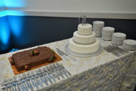 Wedding Celebration Cake Table in San Antonio Red Oak Ballroom A Wedding Celebration Cake Table in San Antonio Red Oak Ballroom A