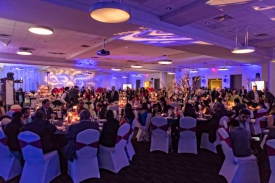 Dramatic Uplighting and Gobos, Wedding at the Red Oak Ballroom Houston/CityCentre