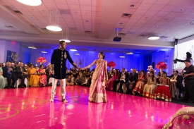 Presenting the Newlyweds during a Wedding at the Red Oak Ballroom Houston/CityCentre