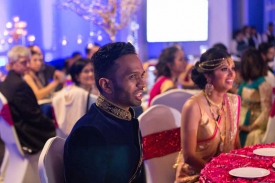 Happy Wedding Couple at the Red Oak Ballroom Houston/CityCentre