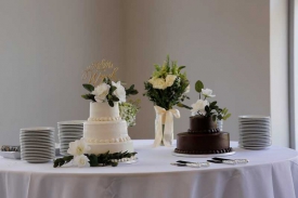 Cake Table for Wedding set at the Red Oak Ballroom Houston/CityCentre